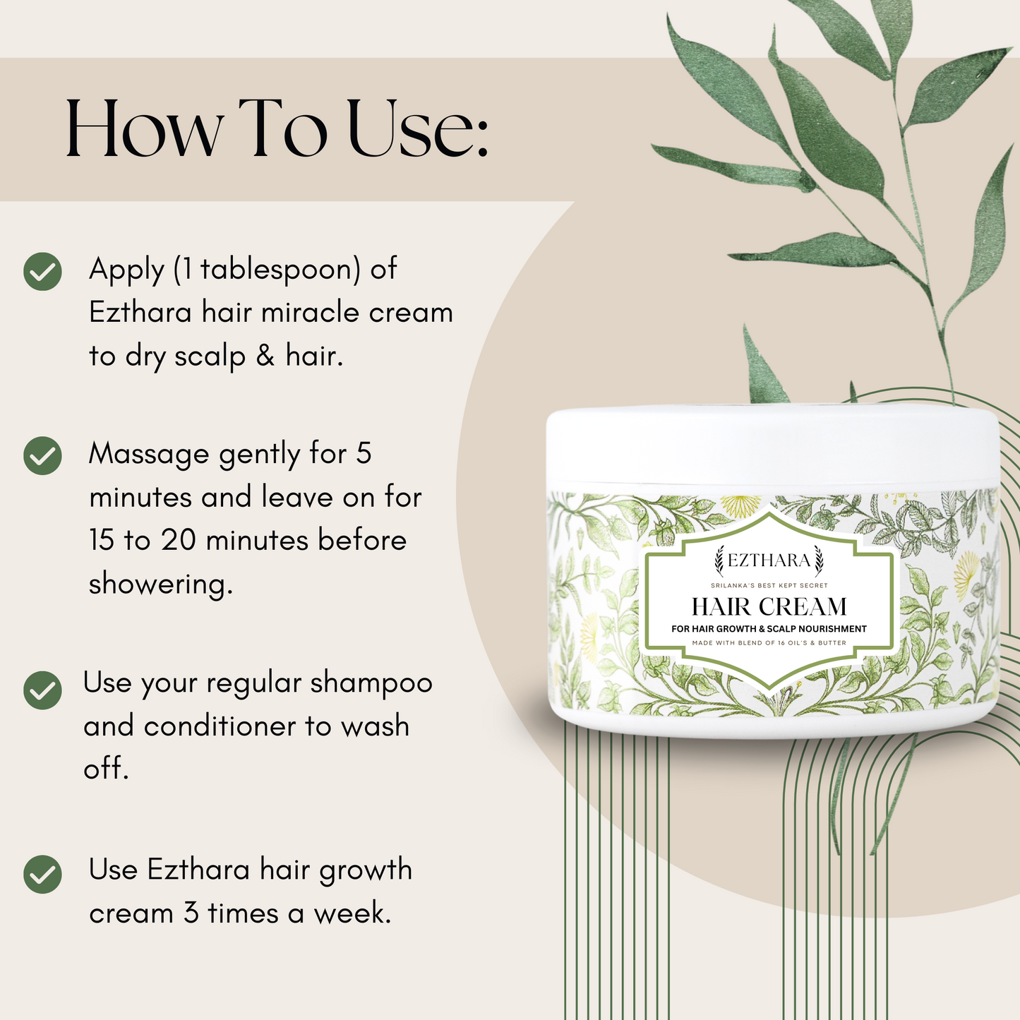 EZTHARA HAIR GROWTH CREAM 250G